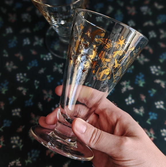 Set of 6 Vintage Kahlua Barware Mudslide Glasses Bareware Atomic Retro - Picture 3 of 3